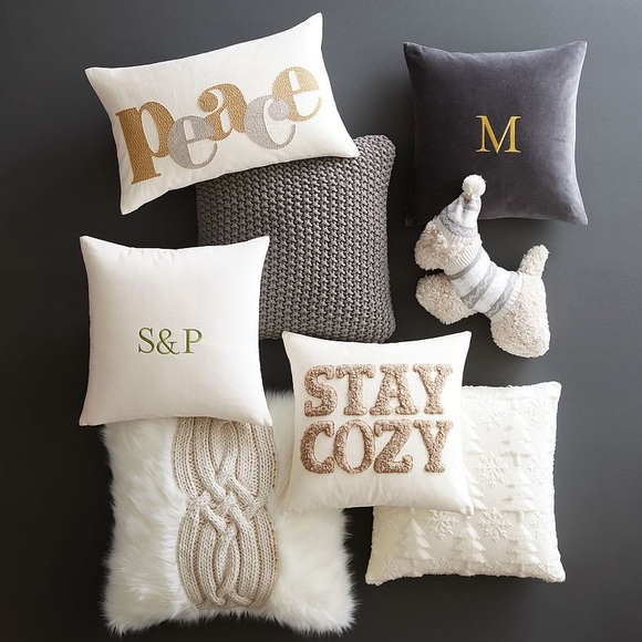 Pottery Barn Winter Peace Lumbar Pillow Cover - Picture 2 of 7